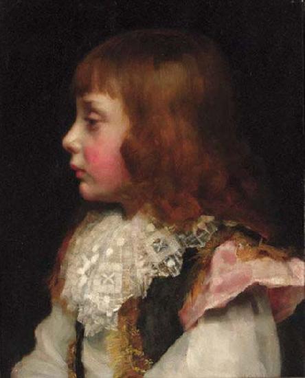 Valentine Cameron Prinsep Prints Portrait of a boy oil painting image